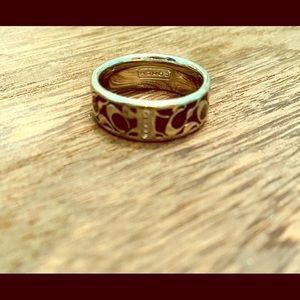 Coach ring black and silver size 7